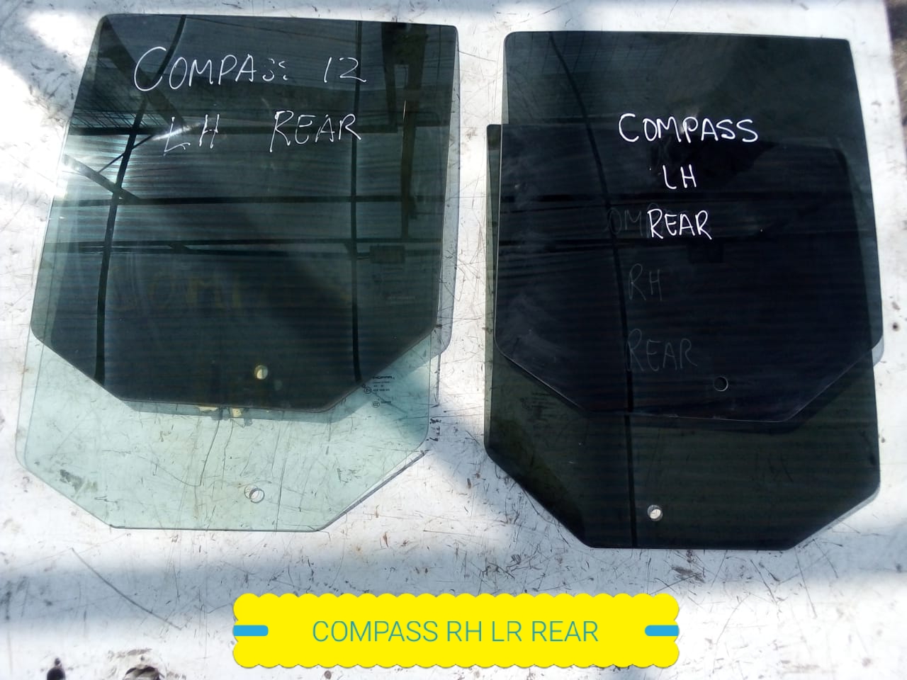 LUNAS DE PUERTAS POSTERIORES JEEP COMPASS 2007 AL 2017